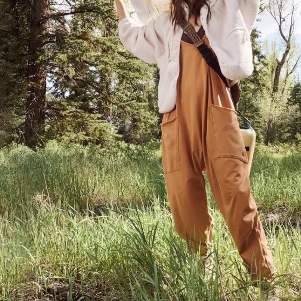 Free People FP Movement Brown/Dust Hot Shot onesie Size large